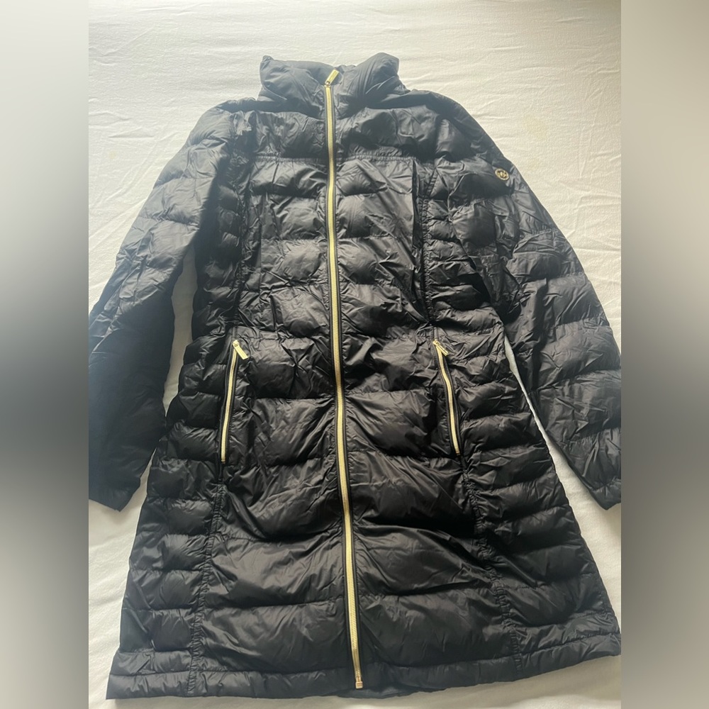 authentic michael kors mk packable long packable down jacket